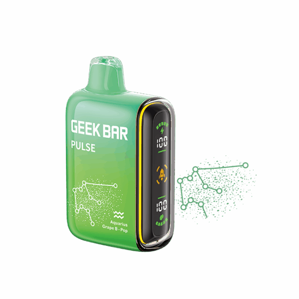 Geek Bar Pulse 15K Puff Rechargeable Disposable Vape-Grape B Pop