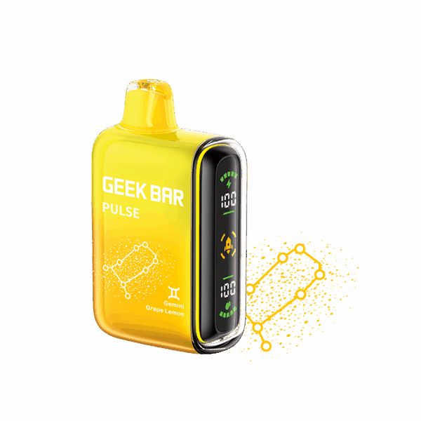 Geek Bar Pulse 15K Puff Rechargeable Disposable Vape-Grape Lemon