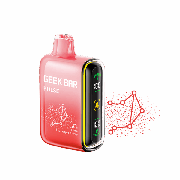 Geek Bar Pulse 15K Puff Rechargeable Disposable Vape-Sour Apple B Pop