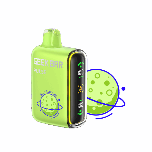 Geek Bar Pulse 15K Puff Rechargeable Disposable Vape-Sour Apple Ice