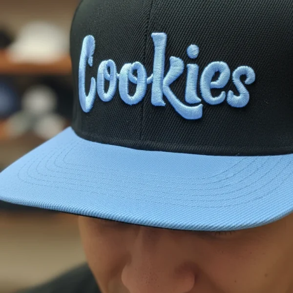 Cookies Snapback Cap - Black & Sky Blue