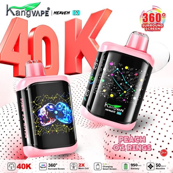 Kang  Vape - peach-OS-rings 40K Puffs