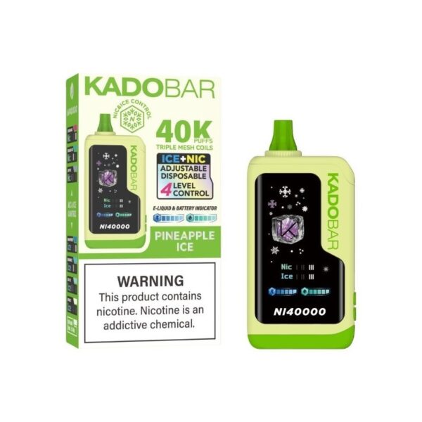 Kado Bar NI40000 Ice+Nic Control Disposable Vape 24ml 5% - pineapple ice