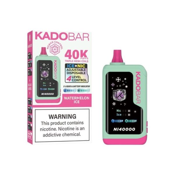 Kado Bar NI40000 Ice+Nic Control Disposable Vape 24ml 5% - watermelon ice
